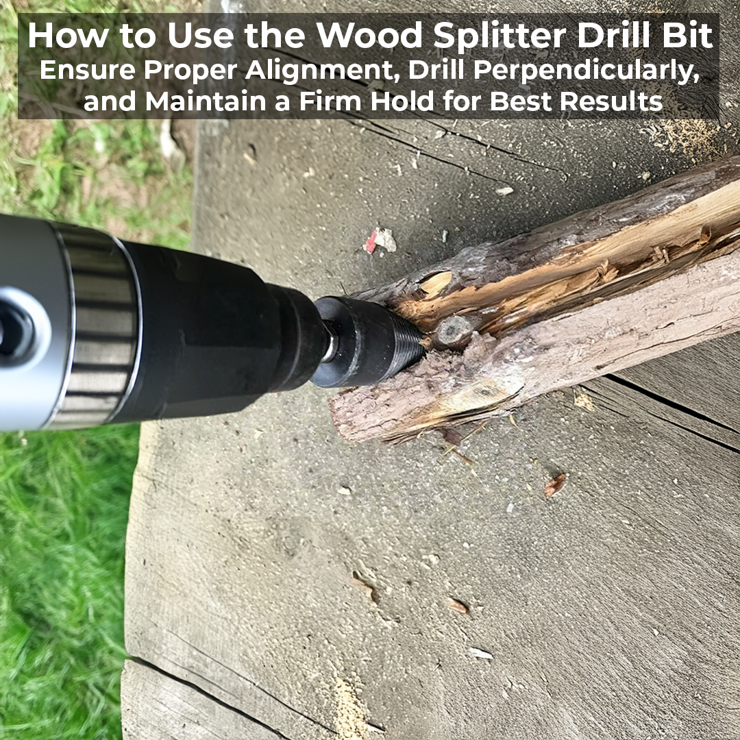 Luxora Universal Firewood Splitter Drill Bit for Quick Splitting