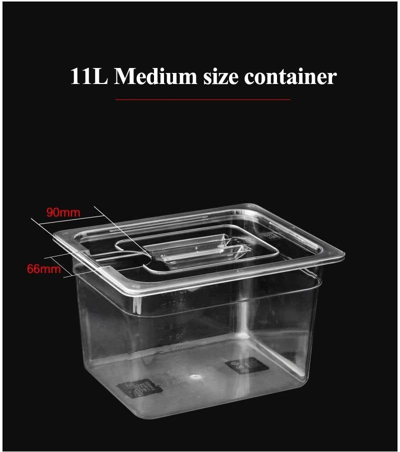 RoyaleGlow Sous Vide Container with Fitted Lid and Scale