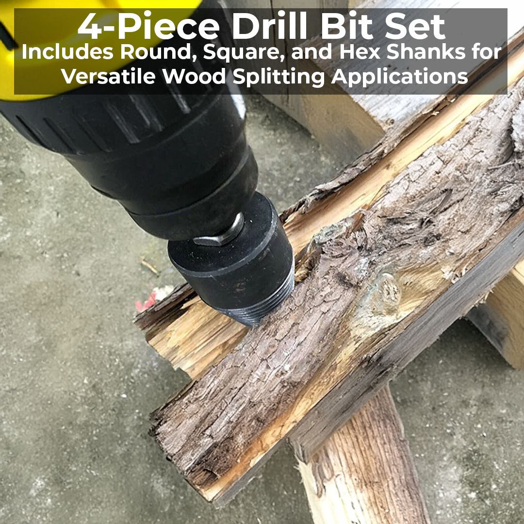 Luxora Universal Firewood Splitter Drill Bit for Quick Splitting