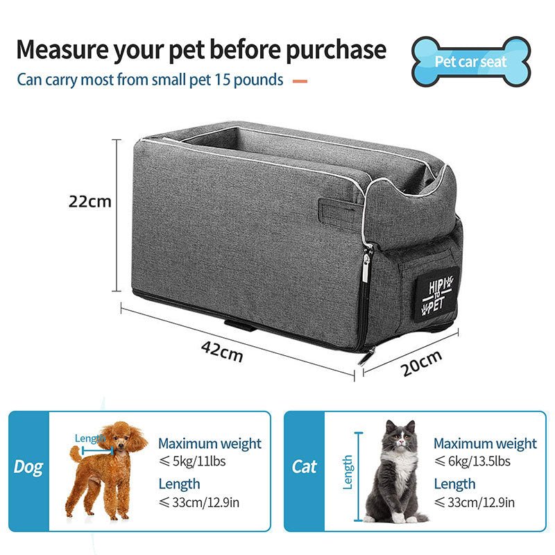 Royaleva Pet Car Seat for Small Dog and Cat Safe Ride