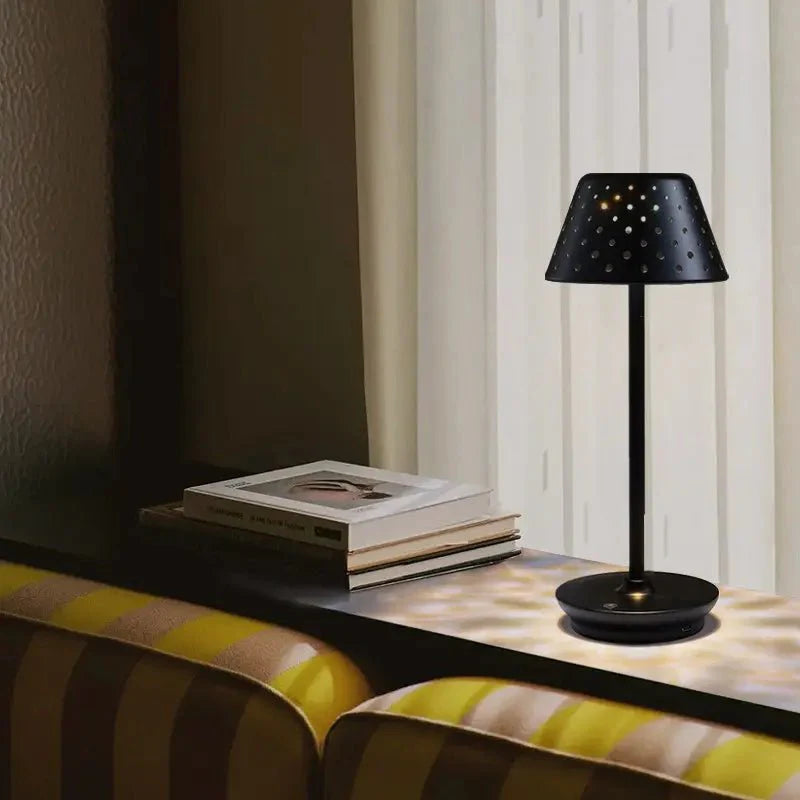 Royaleva Modern Light Luxury Cordless LED Table Lamp – USB Rechargeable, Touch Dimmable - Gold