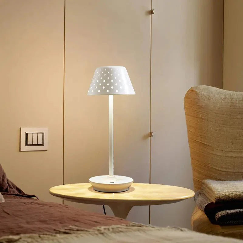 Royaleva Modern Light Luxury Cordless LED Table Lamp – USB Rechargeable, Touch Dimmable - Gold