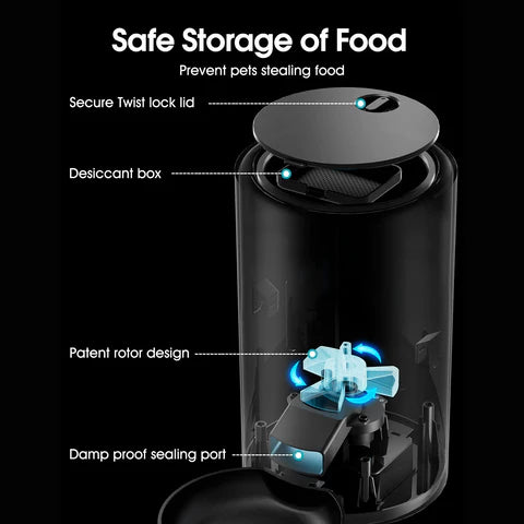 RoyaleGlow Exclusive Large Automatic Dog Cat Time Pet Food Feeder Dispenser