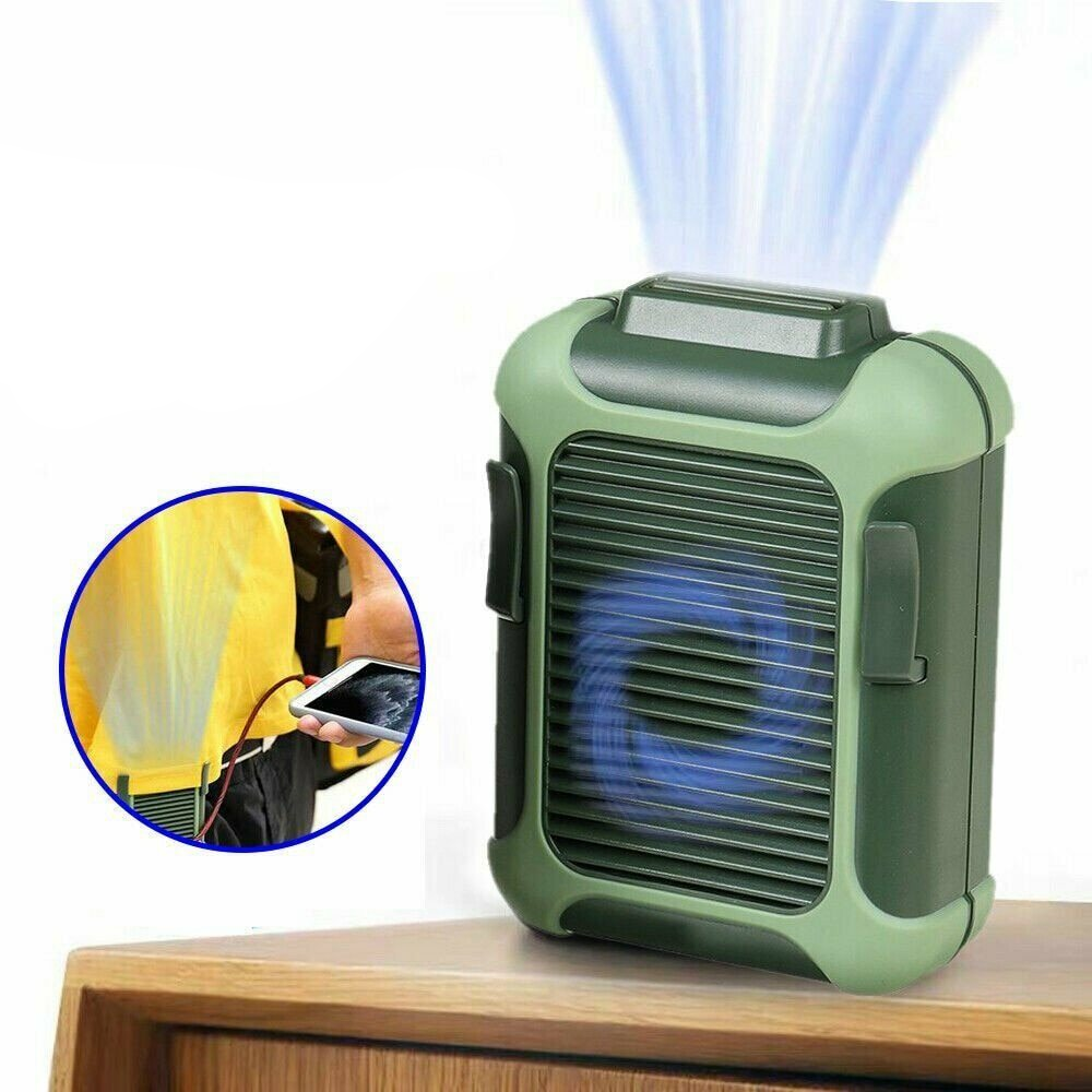 Royallure Hands-Free Portable Waist Fan - Adjustable, Rechargeable, Silent Cooling Solution for Outdoor Activities