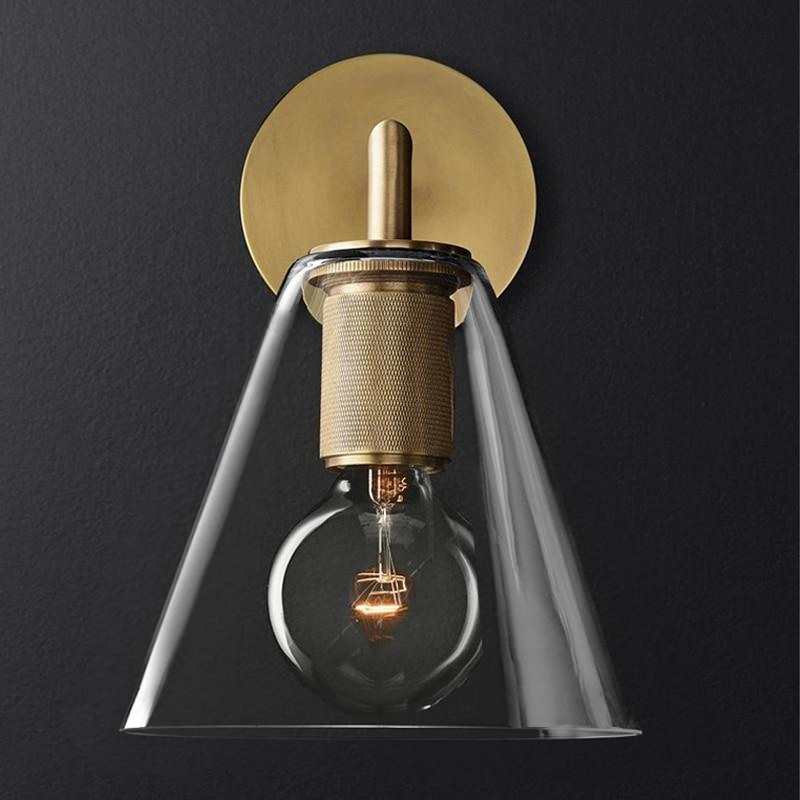 RoyaleGlow Armed Retro Brass Series - Wall Sconce