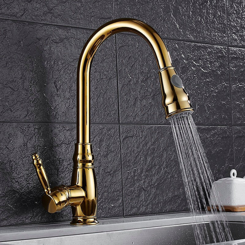 RoyaleGlow Ashby - Retractable Kitchen Faucet Elegant Design