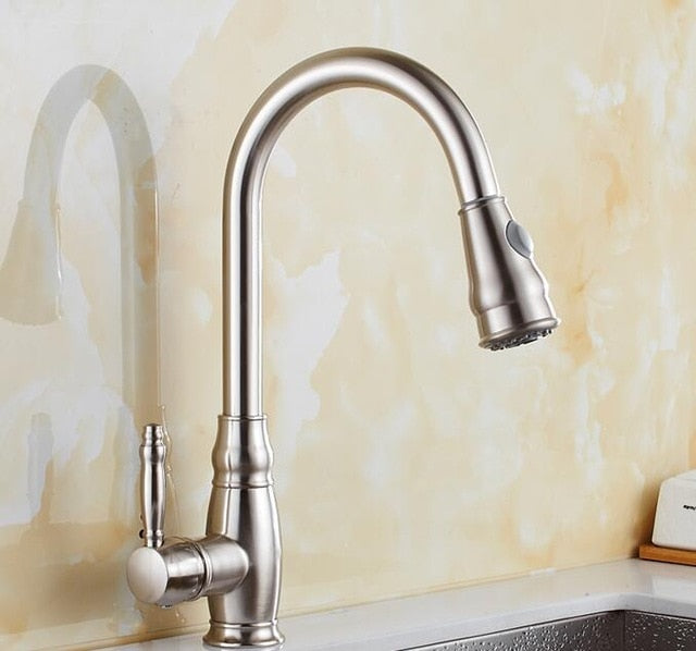 RoyaleGlow Ashby - Retractable Kitchen Faucet Elegant Design