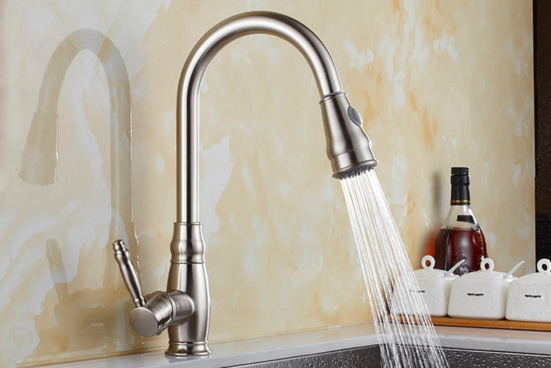 RoyaleGlow Ashby - Retractable Kitchen Faucet Elegant Design