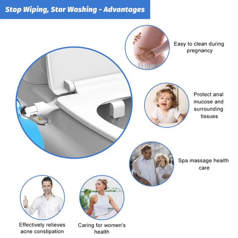 RoyaleGlow Ultra-Thin Bidet Attachment for Toilet
