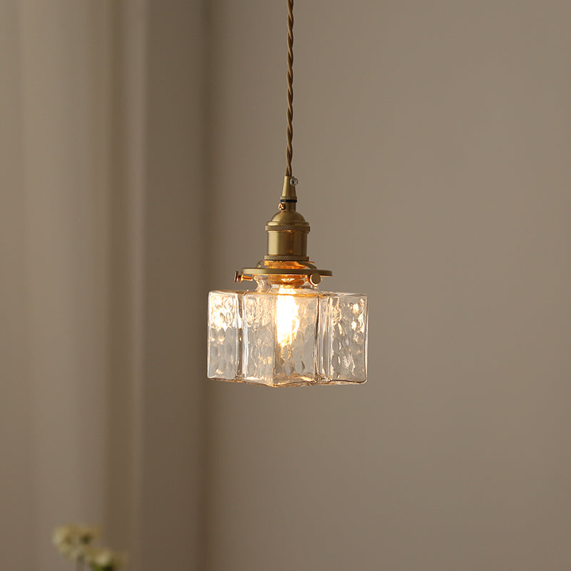 RoyaleGlow Chic Glass Hanging Pendant Light - Elegant Home Fixture - Medium