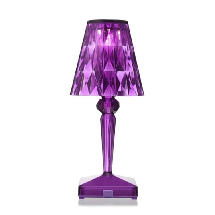 RoyaleGlow Crystal Wireless LED Lamp | Touch Control & Rechargeable Indoor/Outdoor Light - Transparent