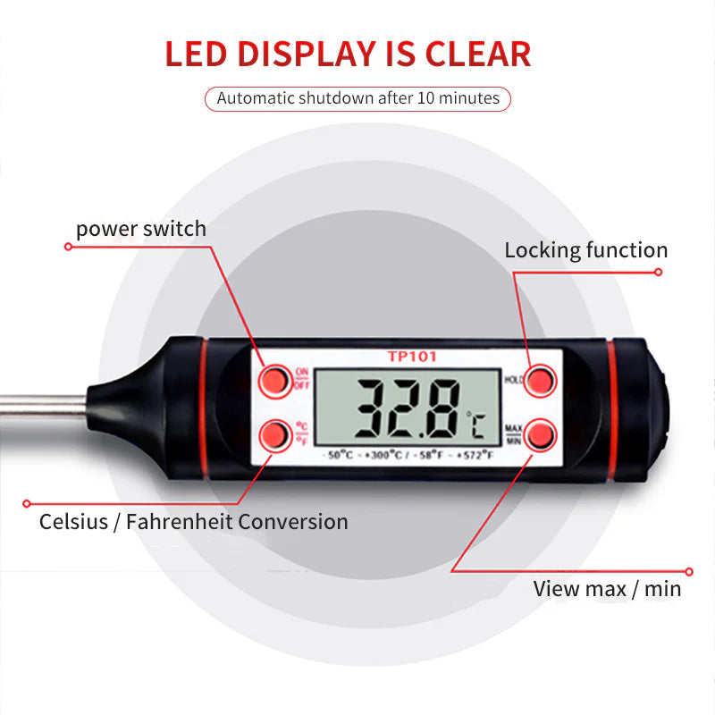 Royaleva Digital Cooking Thermometer with Accurate Readings