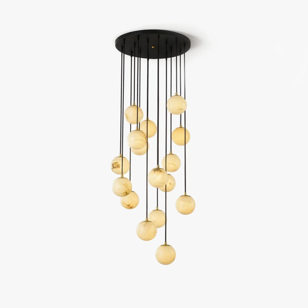 RoyaleGlow Modern Alabaster Sphere Cluster Pendant Chandelier Lighting - Royale Basic