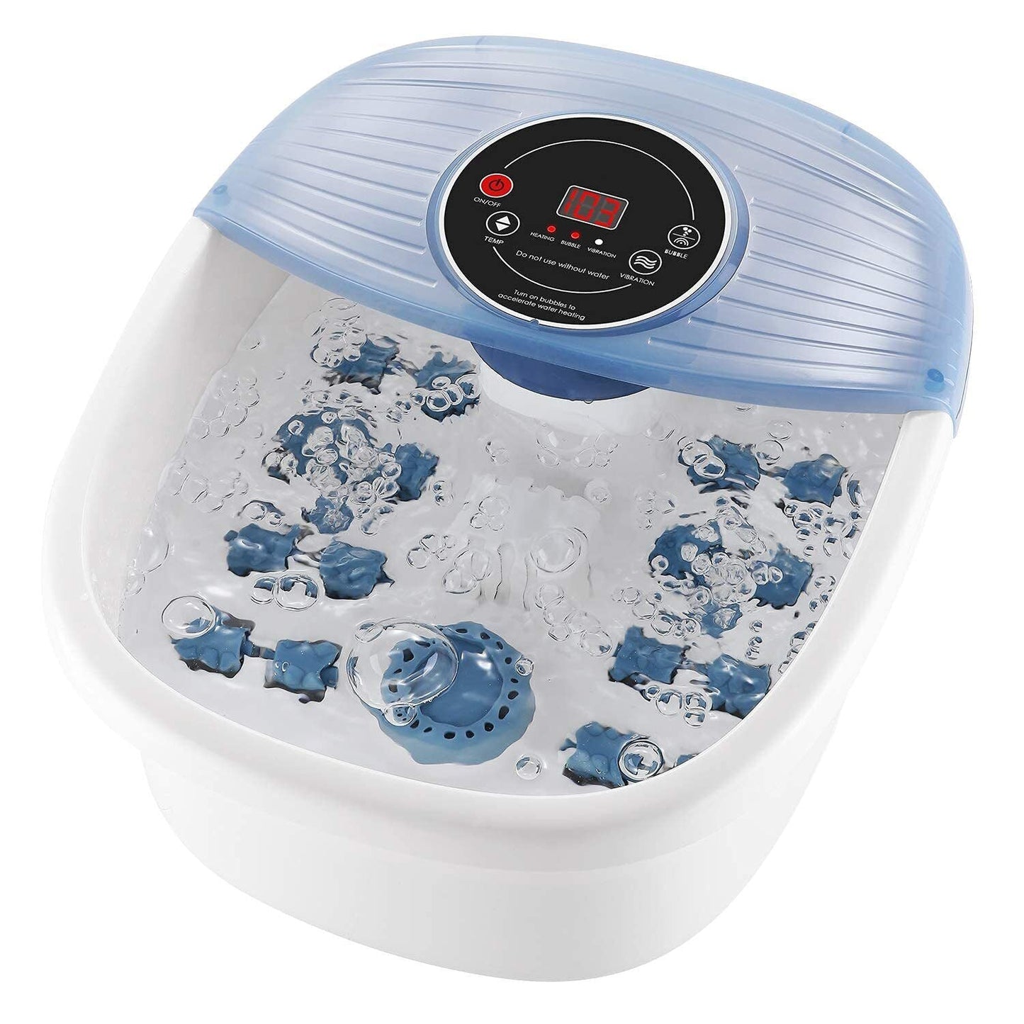 RoyaleGlow Temperature Controlled Foot Bubble Bath Vibration Massager