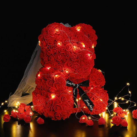 Royaleva Eternal Love Rose Flower Valentine's Teddy Bear Gift 10"