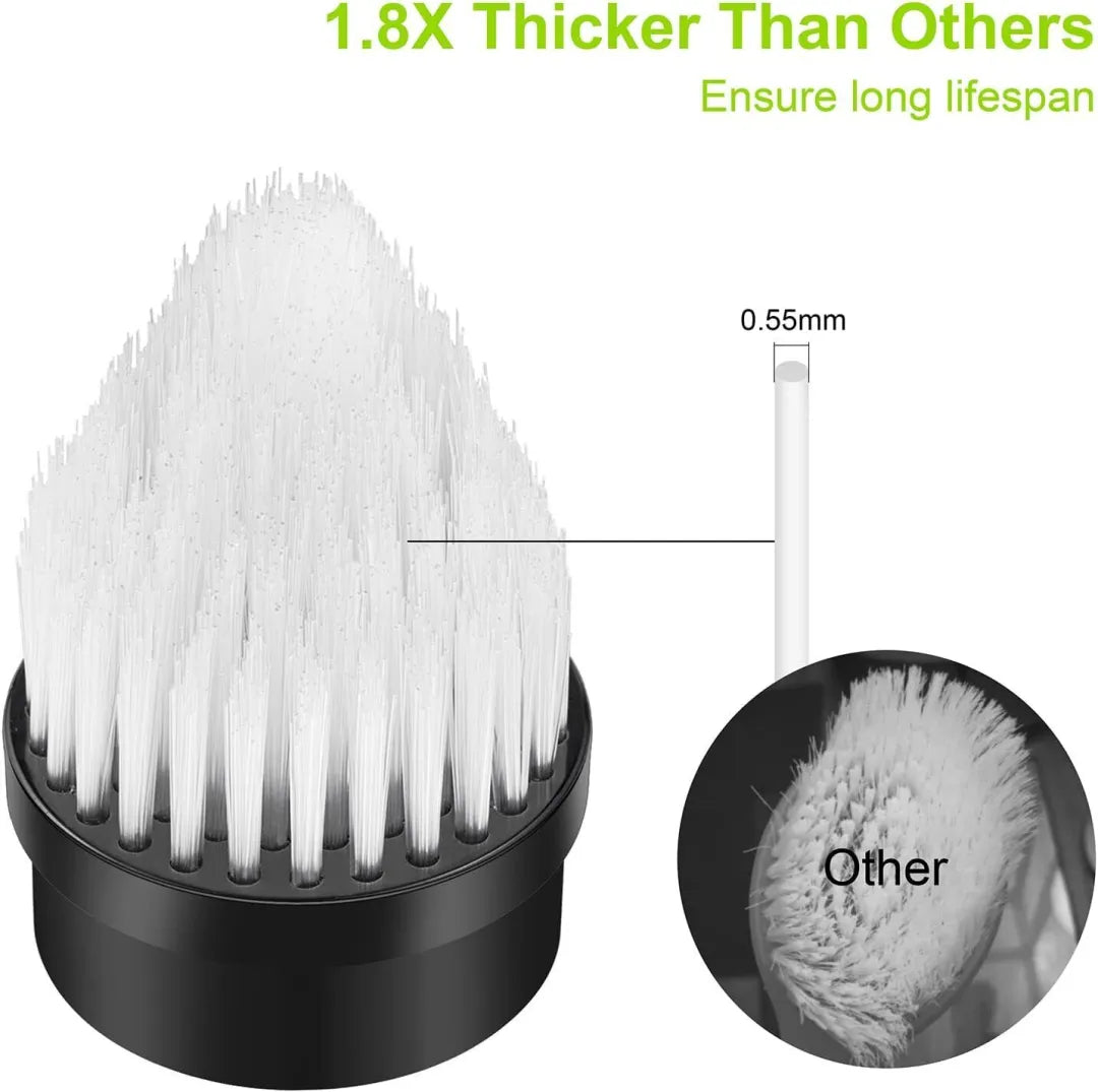 Luxora Electric Spin Power Scrubber Cordless Cleaning Brush Long Handle 7 Heads