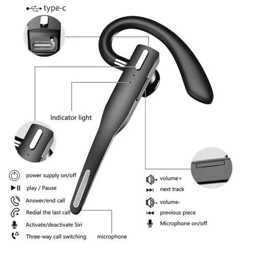 Luxora Trucker Dual Mic Wireless Bluetooth 5.1 Noise Cancelling Headset