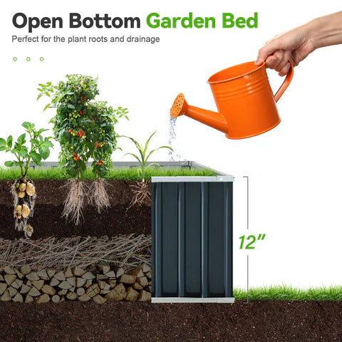 Luxora Outdoor Flower Vegetable Raised Garden Bed 68x35.5