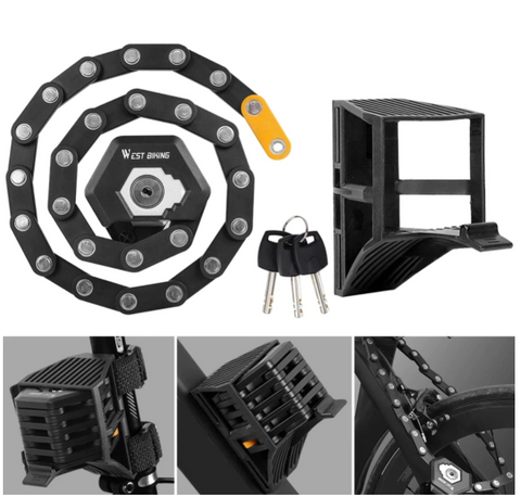 RoyaleGlow Foldable Bike Lock - Compact Security Solution