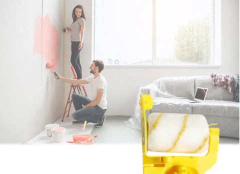 RoyaleGlow Paint Roller with Trimmer for Perfect Edges