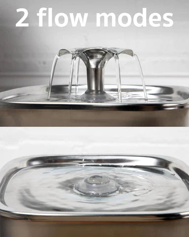 Luxora Stainless Steel Cat Water Fountain with Filters