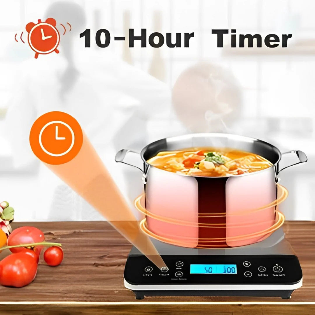 RoyaleGlow Portable Induction Cooktop with Touch Control