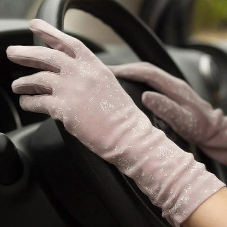 Luxora Stylish UV-Protective Cotton Gloves for Sun Safety
