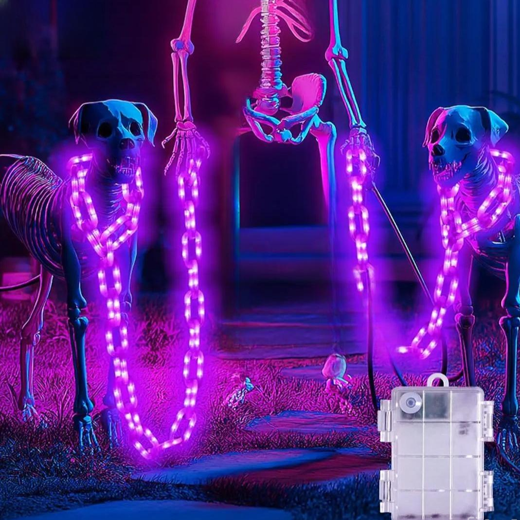Royallure Solar/Battery Halloween Chain String Lights 8 Modes Waterproof Outdoor