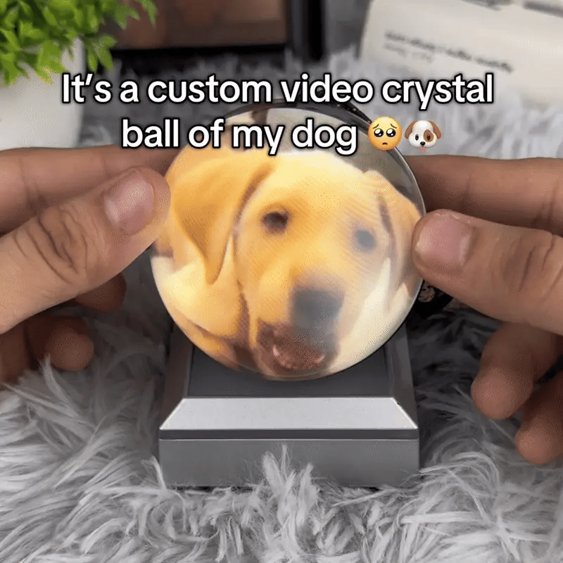 Royallure Memory Orb – Custom Video Sphere with 360° Sound & USB Upload