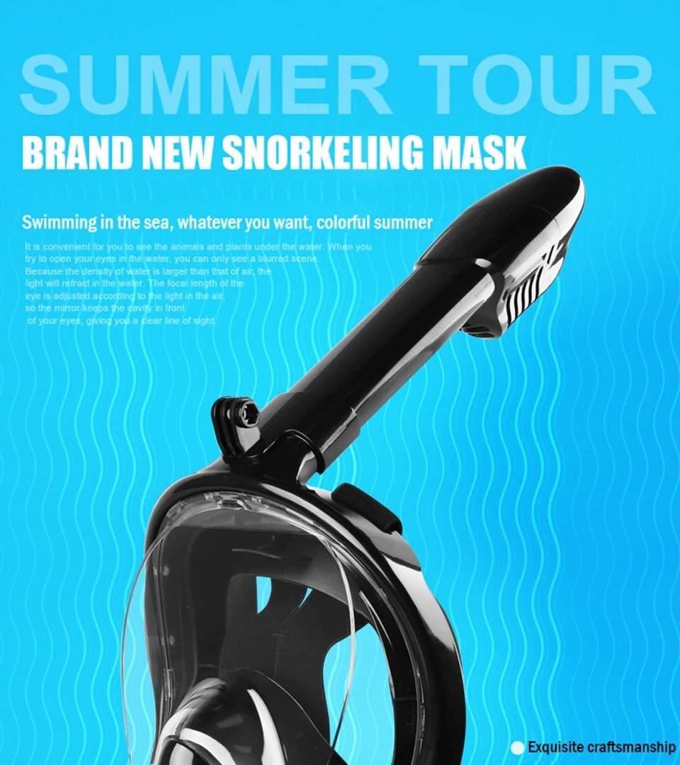 RoyaleGlow Full Face Anti Fog Underwater Scuba Diving Mask