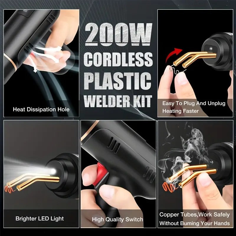 LuxRoyale Plastic Welder Gun with 200W Power and Kit