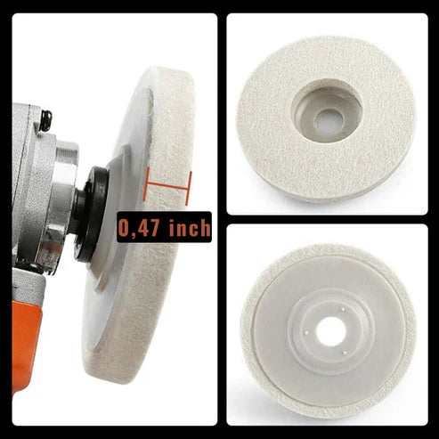 RoyaleGlow Polishing Disc - Universal Fit 4 Inch Wool Wheel