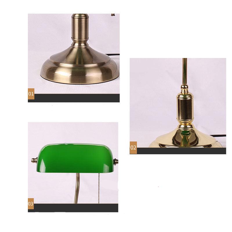 European Style Banker Table Lamp – Classic Design for Living Rooms, Bedrooms, and Offices - Style A