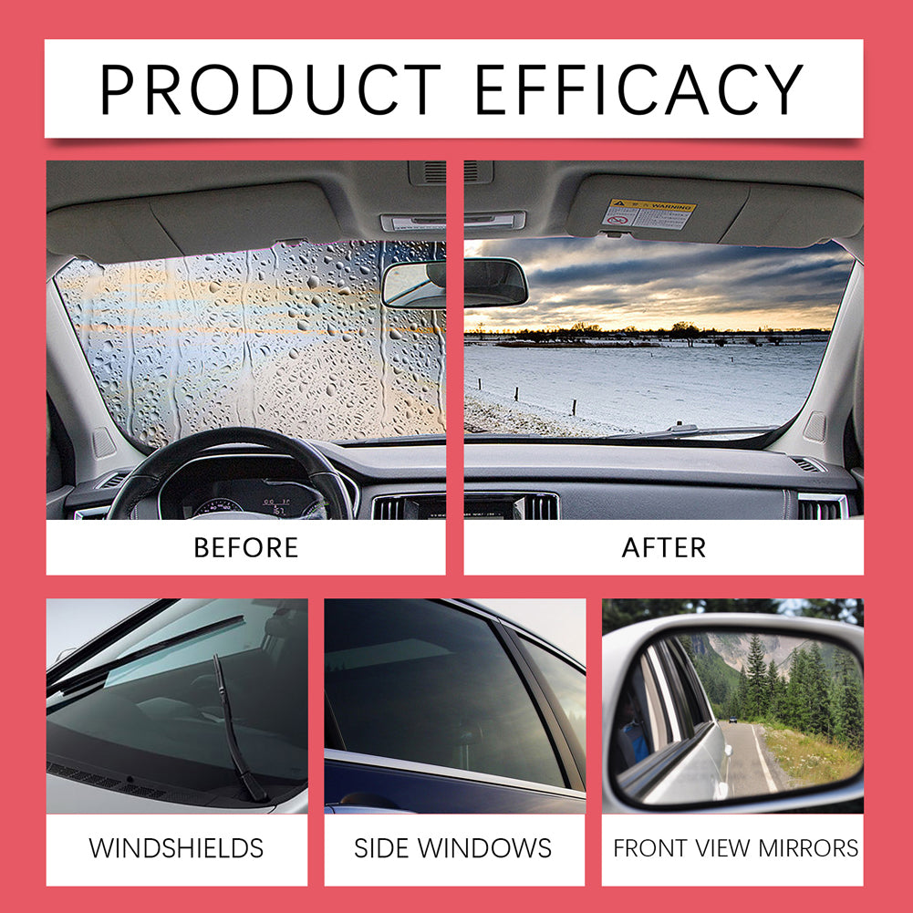 Luxora 2-Set Car Glass Cleaner With Ergonomic Brush