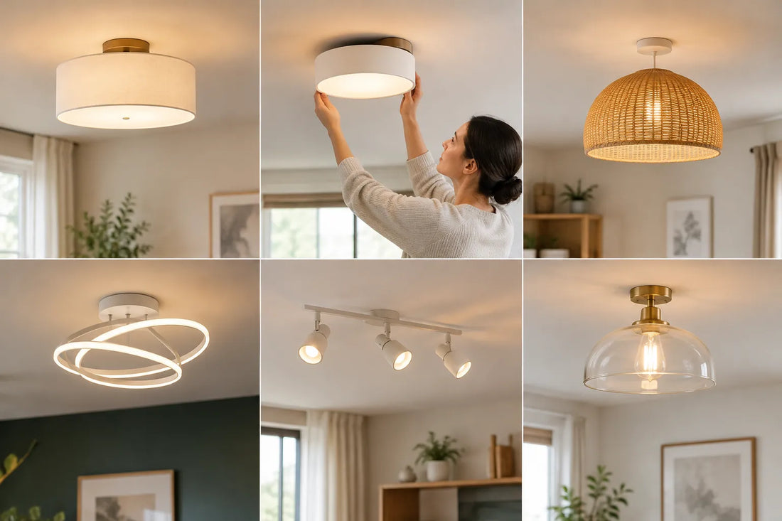 7 Renter-Friendly Ceiling Lighting Ideas Without Wiring