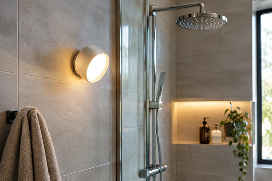 How to approach cordless shower lamp safety and placement