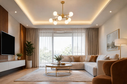 Lighting in ceiling designs for clean, comfortable rooms