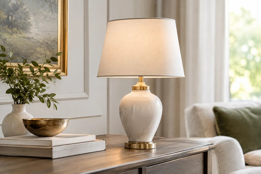 Table lamps that balance style, scale, and useful light