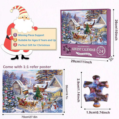 Royaleva Christmas Jigsaw Advent Calendar Puzzle Blind Box 24 Parts