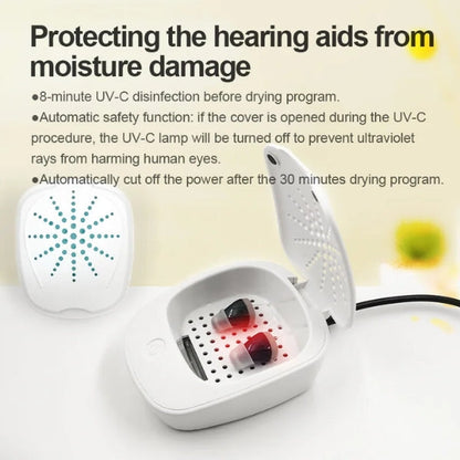 RoyaleGlow Hearing Aid Drying Box Compact Moisture Removal