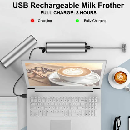 Royallure USB Rechargeable Milk Frother Handheld Coffee Foamer & Drink Mixer