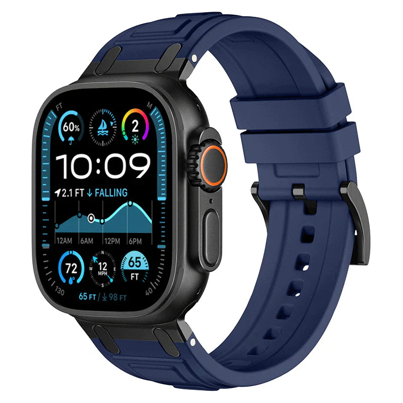 RoyaleGlow Armor Silicone Band For Apple Watch 42-49mm