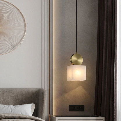 RoyaleGlow Wabi-Sabi Marble Pendant Light - Japandi Minimalist Hanging Lamp