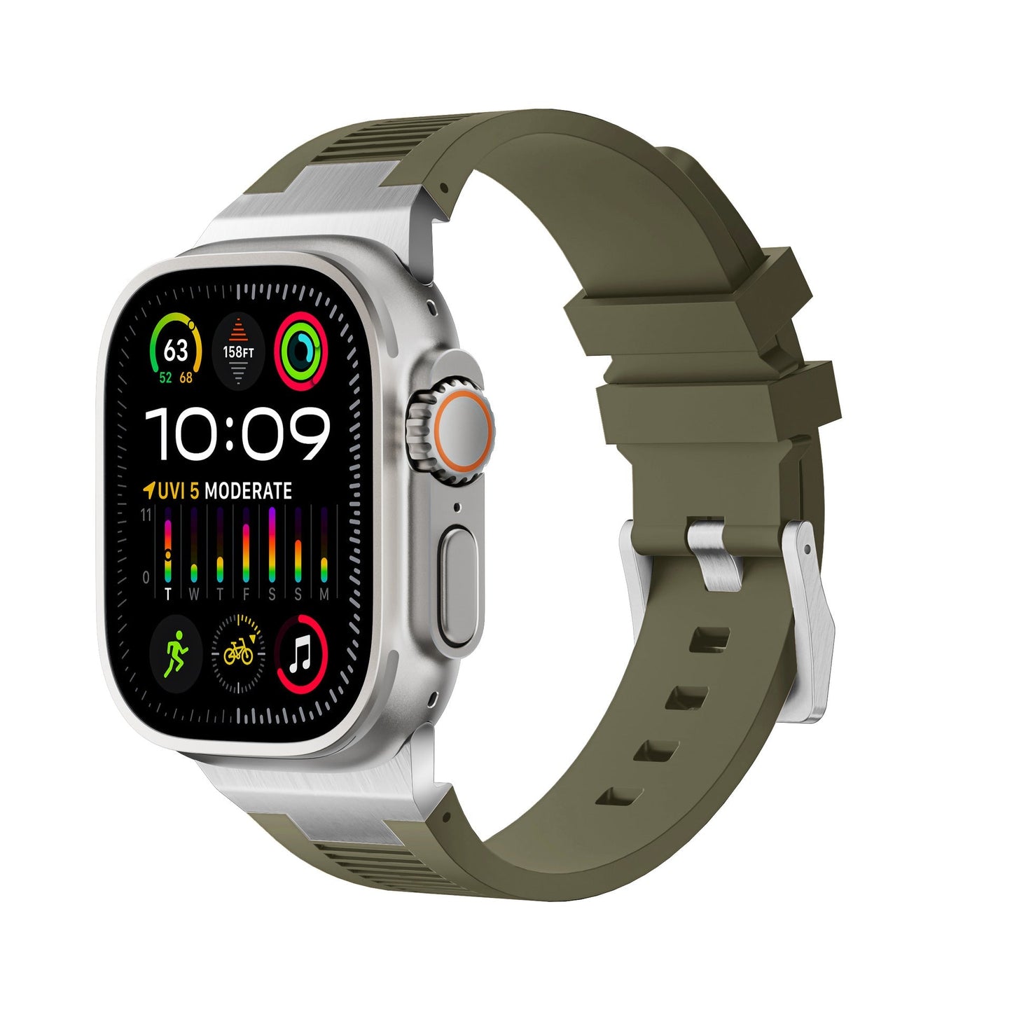 Royaleva AP New Connector Silicone Band For Apple Watch