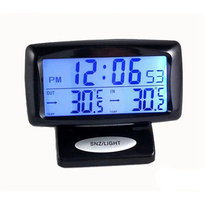 Luxora Car Dashboard Thermometer with Digital Clock Display