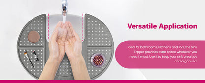 RoyaleGlow Bathroom Sink Topper Cover for Space Saving
