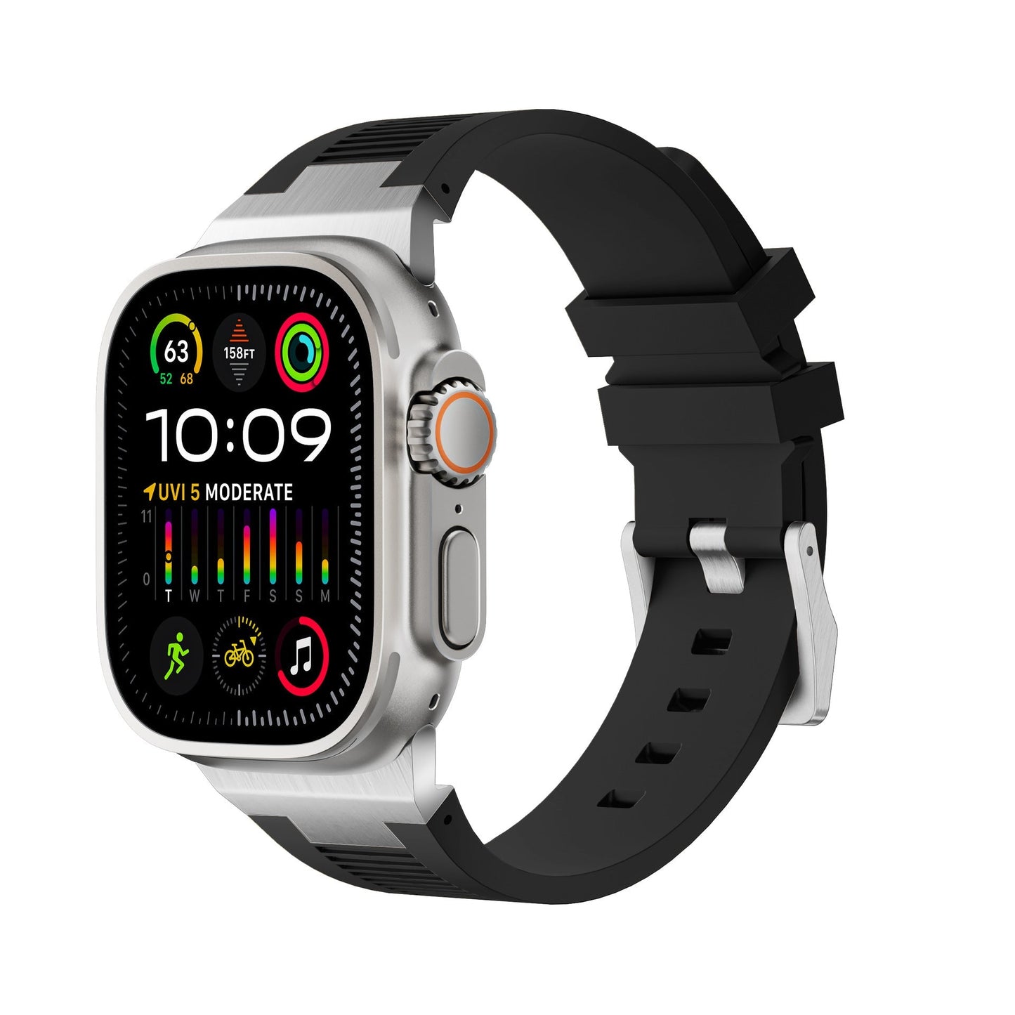 Royaleva AP New Connector Silicone Band For Apple Watch