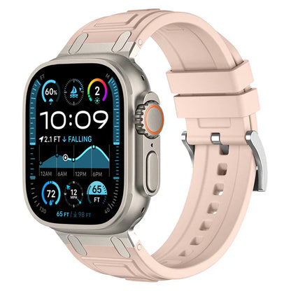 RoyaleGlow Armor Silicone Band For Apple Watch 42-49mm