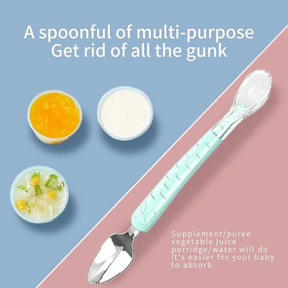 Luxora Double Head Baby Silicone Food Spoon for Easy Feeding