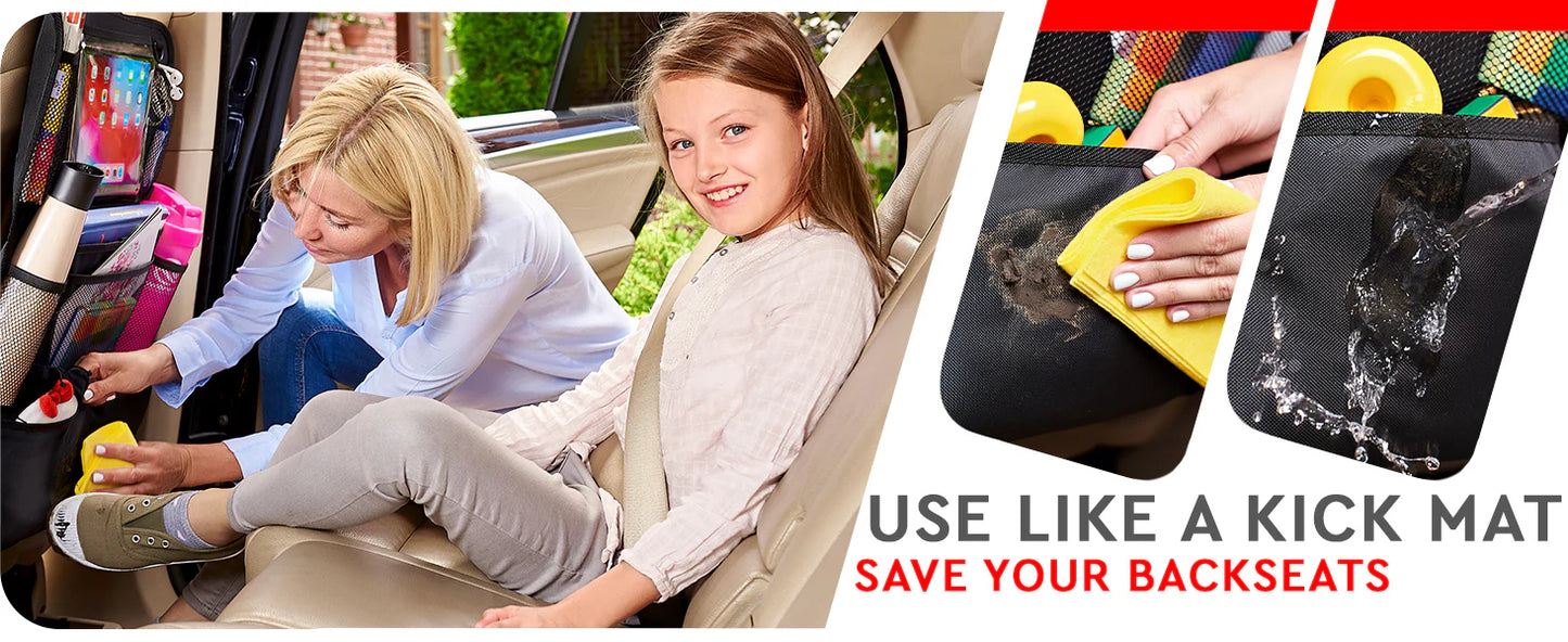 Luxora 2-Pack Car Backseat Organizer with Tablet Holder